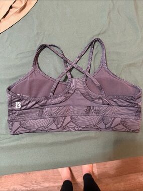 Buff Bunny  Strappy Sports Bra with Leaf-Print Detail